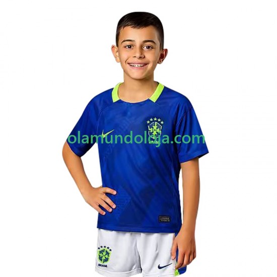 Camisola Brasil Criança Equipamento Segundo 2025-2026 Manga Curta